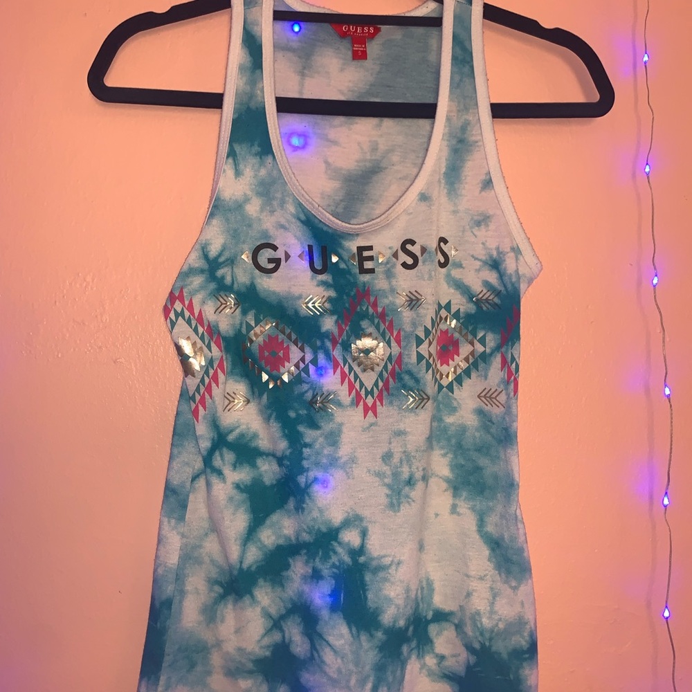 TIE DYE GUESS TANK TOP